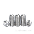 DIN916 Socket Stainless Steel Hexagon Socket Set Sekrup dengan Cup Point